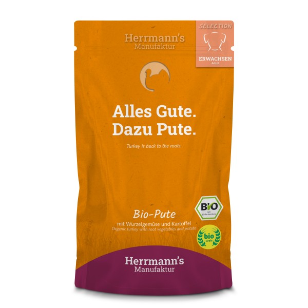 Herrmann's Hund BIO Nassfutter im Beutel 150gr.