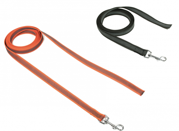 Gummierte Schleppleine Orange & Schwarz