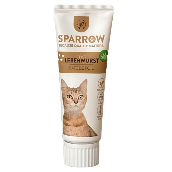 Sparrow Leberwurstpaste mit CBD für Katzen
