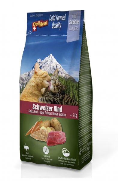 Delibest Cat Adult Premium Complete Sensitive Schweizer Rind
